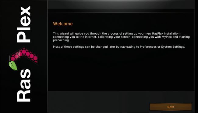 Мастер настройки RasPlex: подключение к сети
