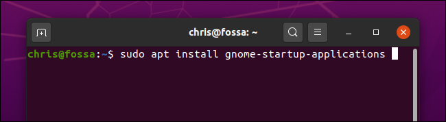Установка GNOME Startup Applications в Ubuntu