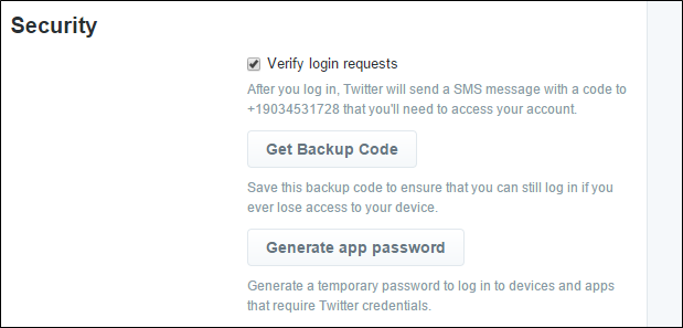 Кнопка генерации временного пароля приложения