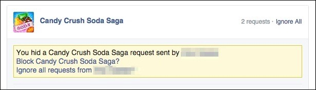Меню выбора: блокировать игру или игнорировать все от пользователя