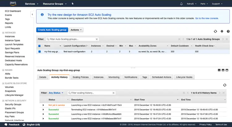 Запуск нового инстанса после срабатывания ASG