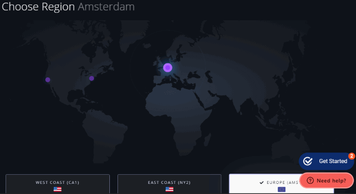 Выбор дата-центра Paperspace, ближайшего к вам