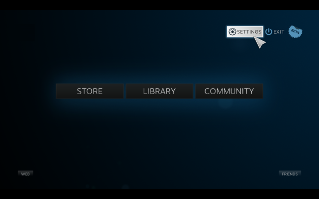 Доступ к настройкам SteamOS