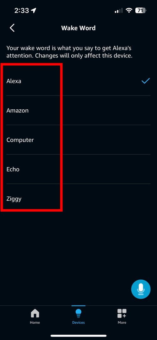 Выбор нового имени для Alexa