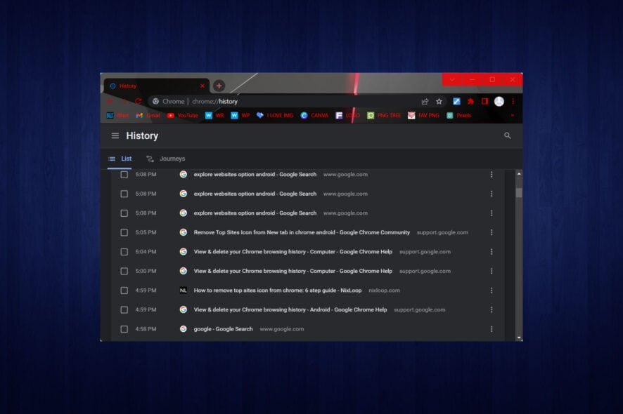 Как убрать «Чаще всего посещаемые» в Chrome