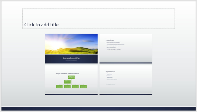 Вставленный Summary Zoom с миниатюрами и местом для заголовка