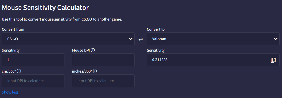 Схема настройки чувствительности мыши