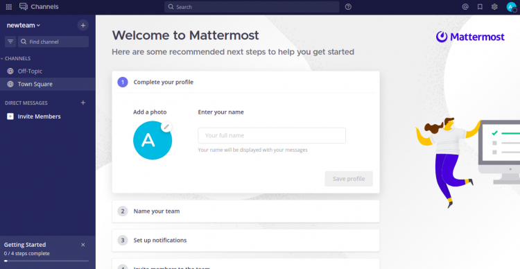 Панель Mattermost