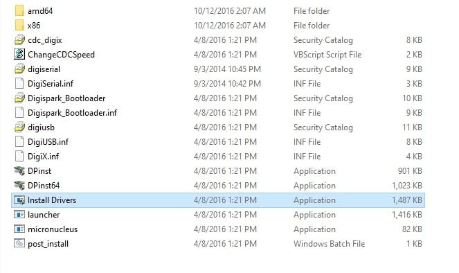 Установка драйверов Digistump на Windows