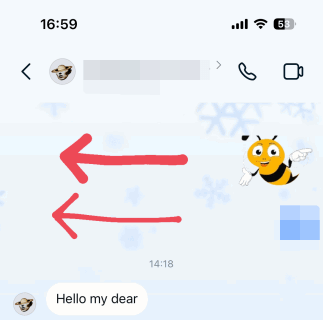 Как выглядит аннотация у получателя в DM Instagram на iPhone
