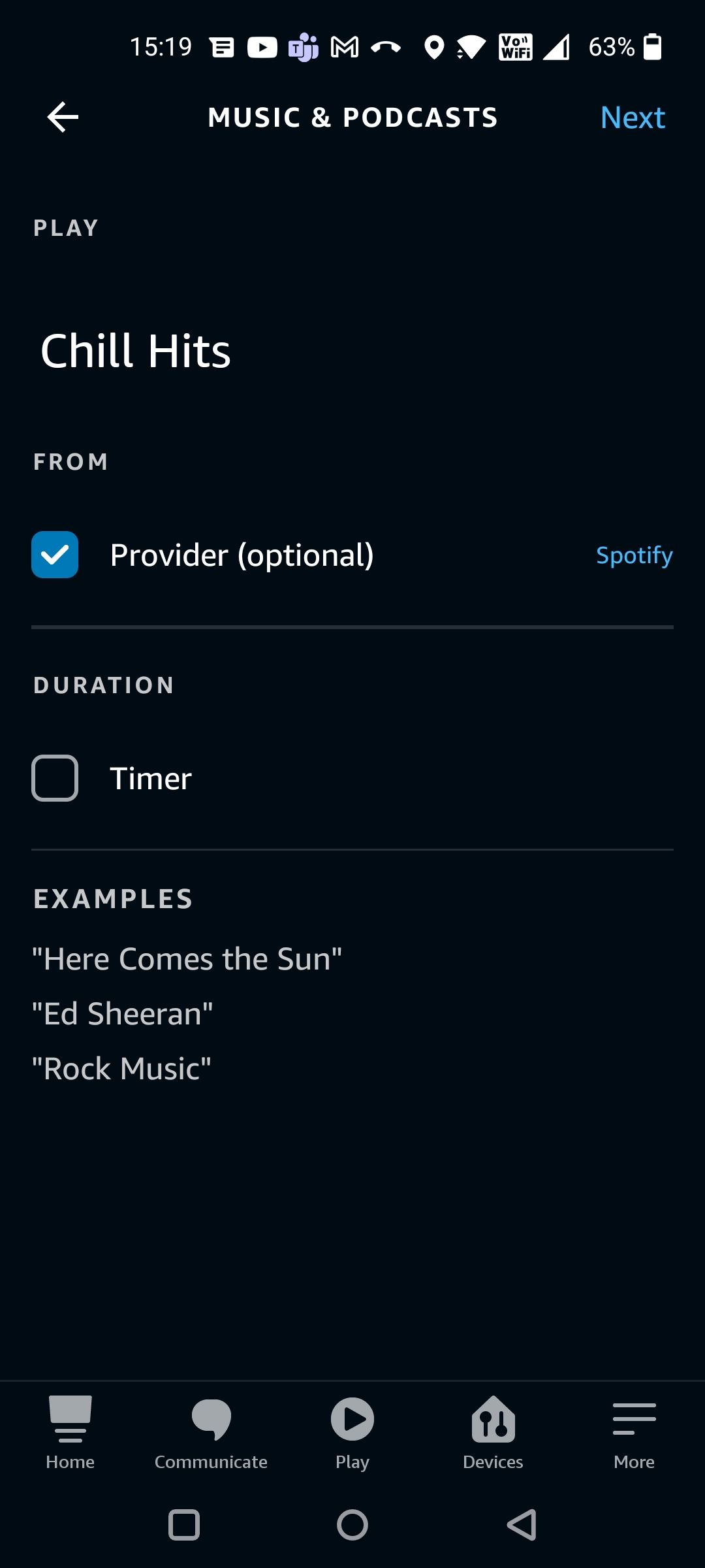 Choose Music for Change the Mood Routine
