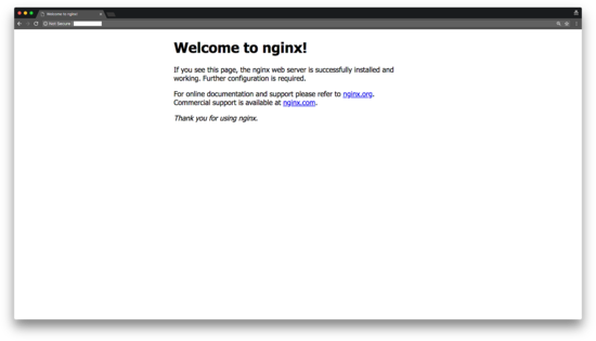 Nginx welcome page