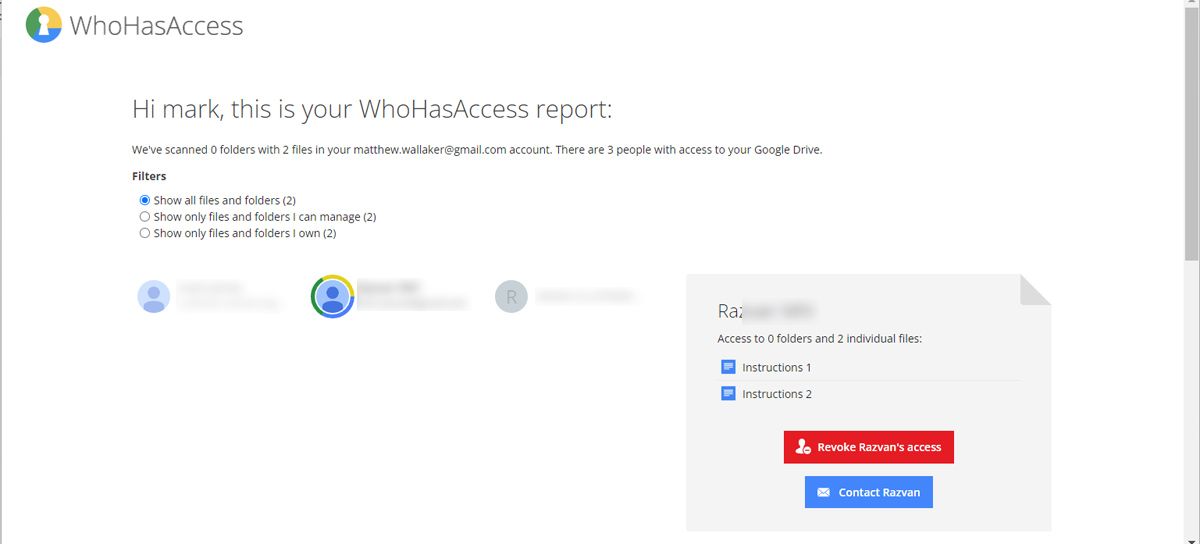 Создание отчёта по общему доступу к файлам Google Drive
