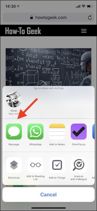 Примеры иконок установленных расширений в листе 'Поделиться'