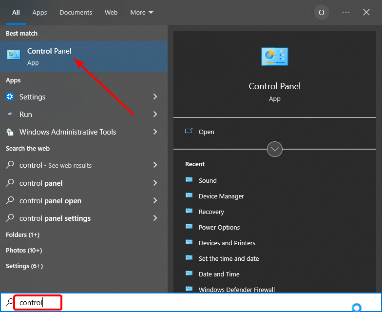 Панель управления: Оборудование и звук