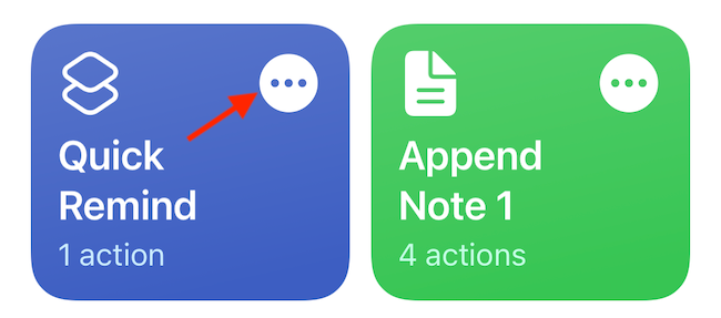 Нажмите кнопку меню с тремя точками, чтобы настроить команду.
