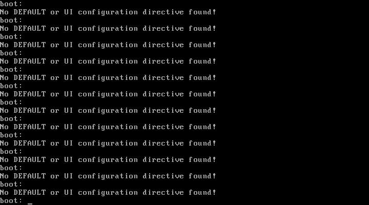 Ошибка VirtualBox: No DEFAULT or UI configuration directive found