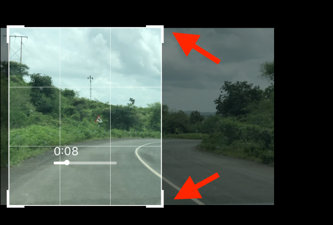 Масштабируйте и перемещайте видео внутри кадра