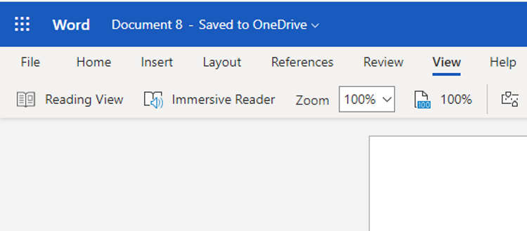 Word Online: режим Погружение