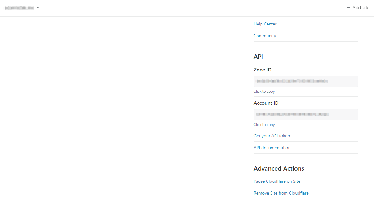 Где найти Zone ID в панели Cloudflare