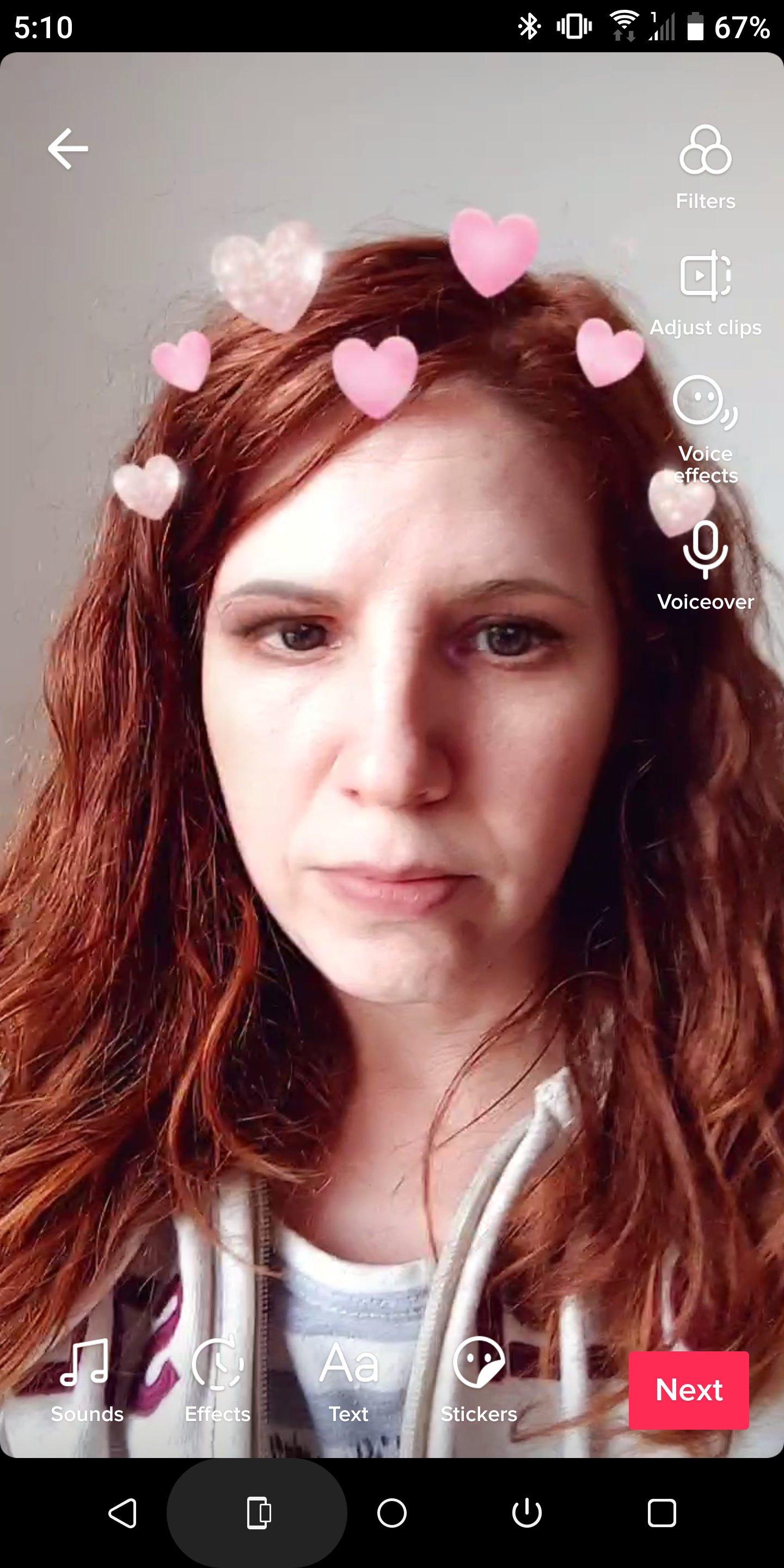 TikTok edit screen
