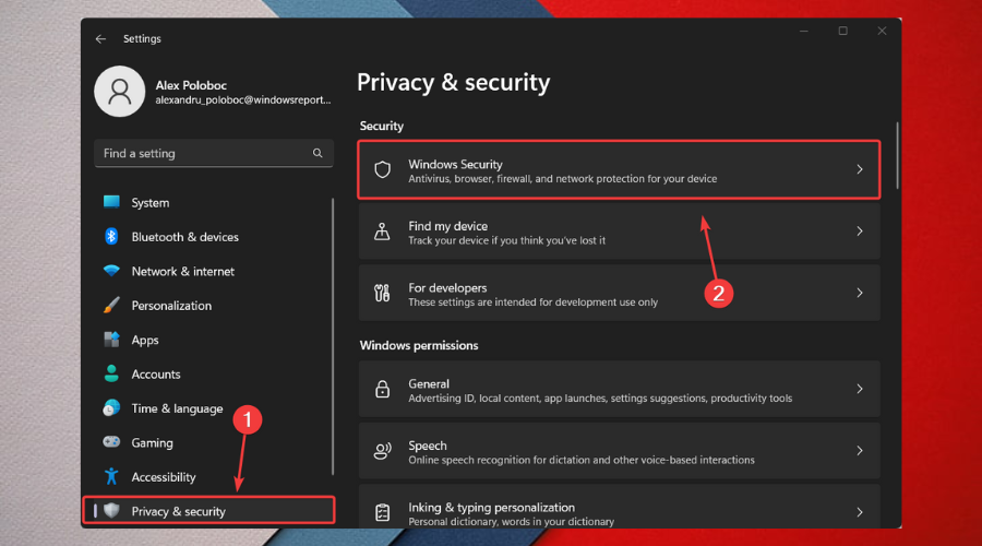 Настройки конфиденциальности и безопасности