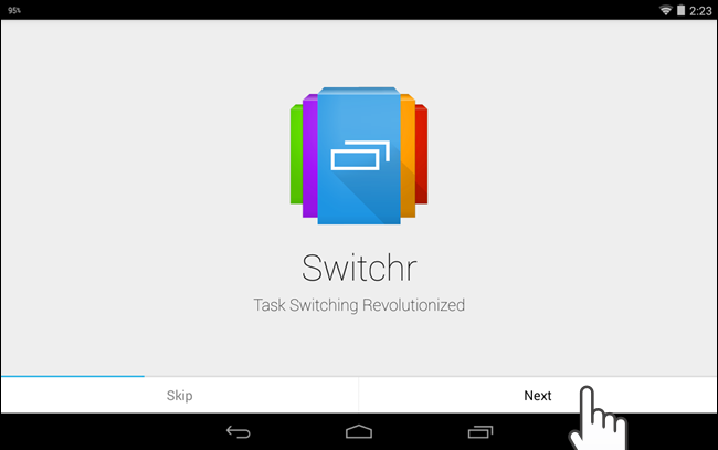 Начальный экран Switchr