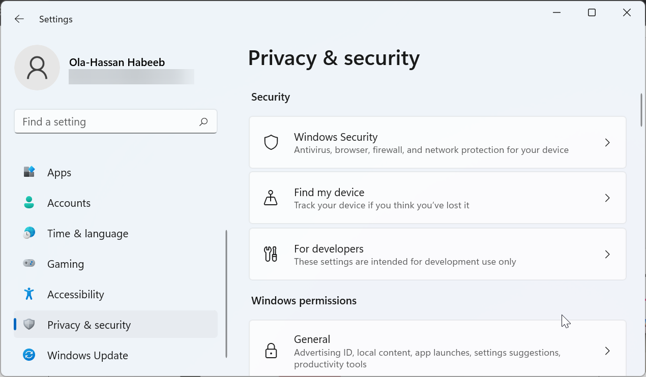 Опция шифрования устройства отсутствует в Параметрах Windows 11