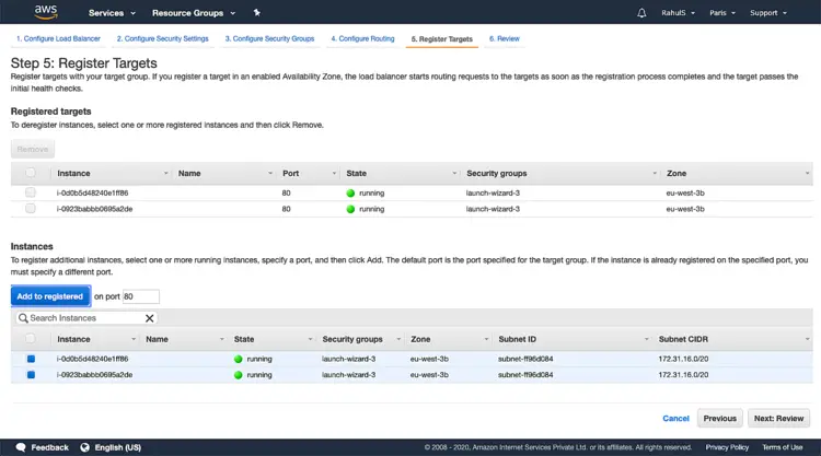 Регистрация EC2-инстансов в target group