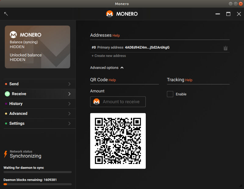 Monero Wallet Address