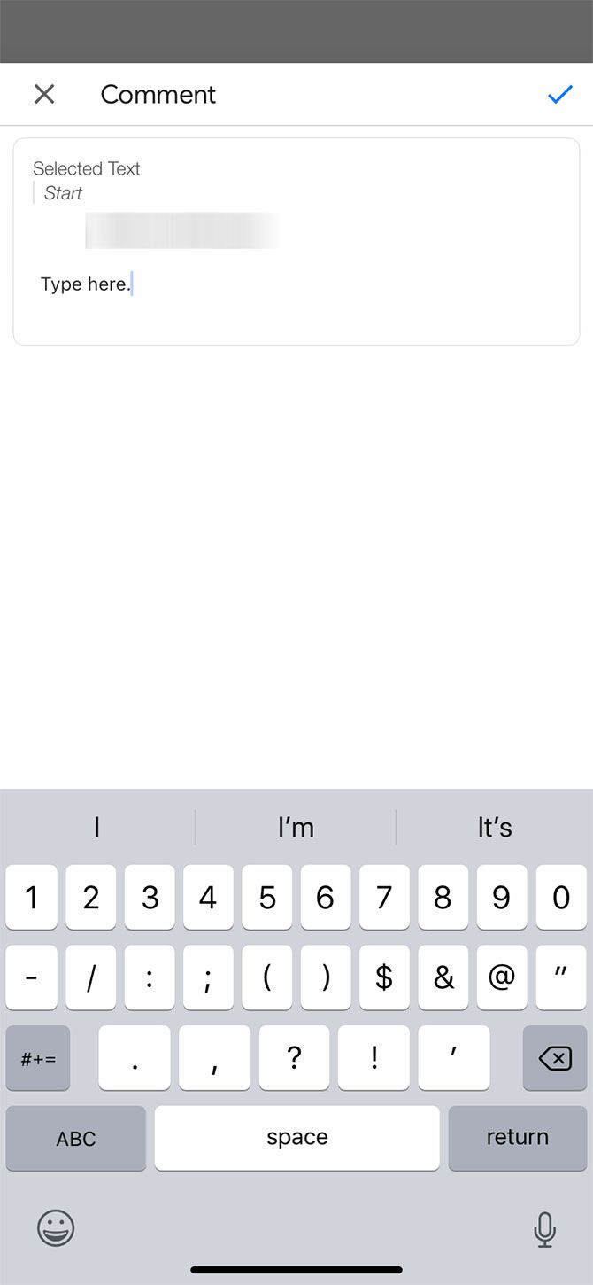 Typing a Comment Into Google Docs