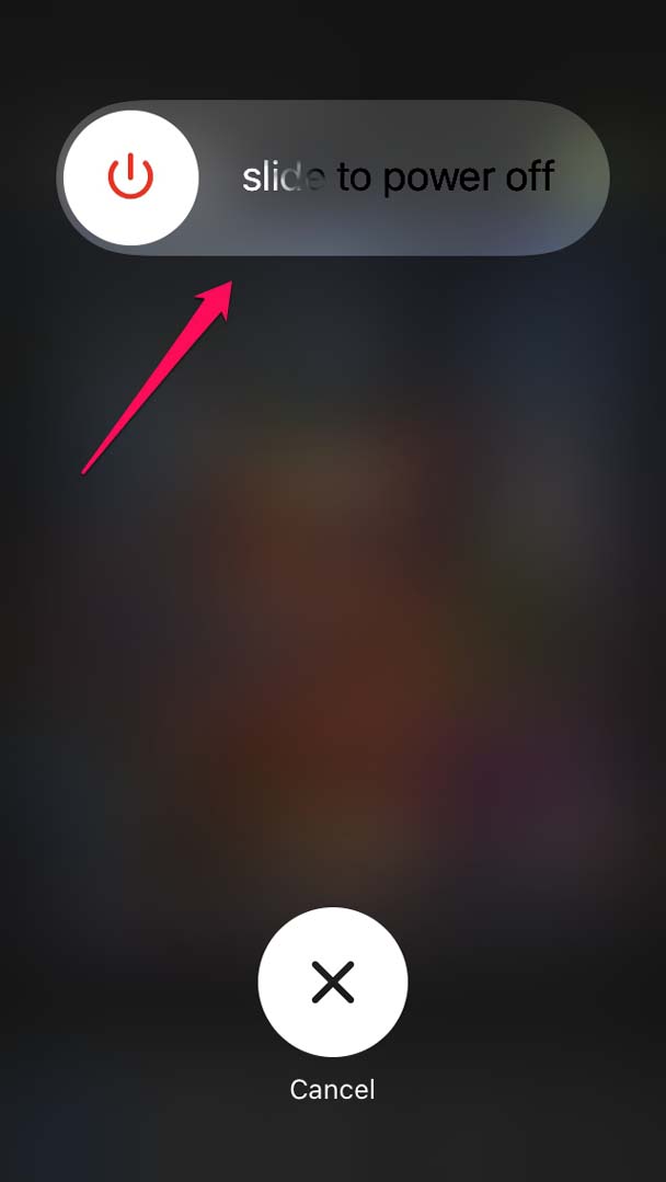 Экран выключения iPhone