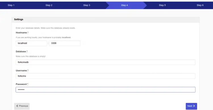 Параметры модуля и продолжение установки