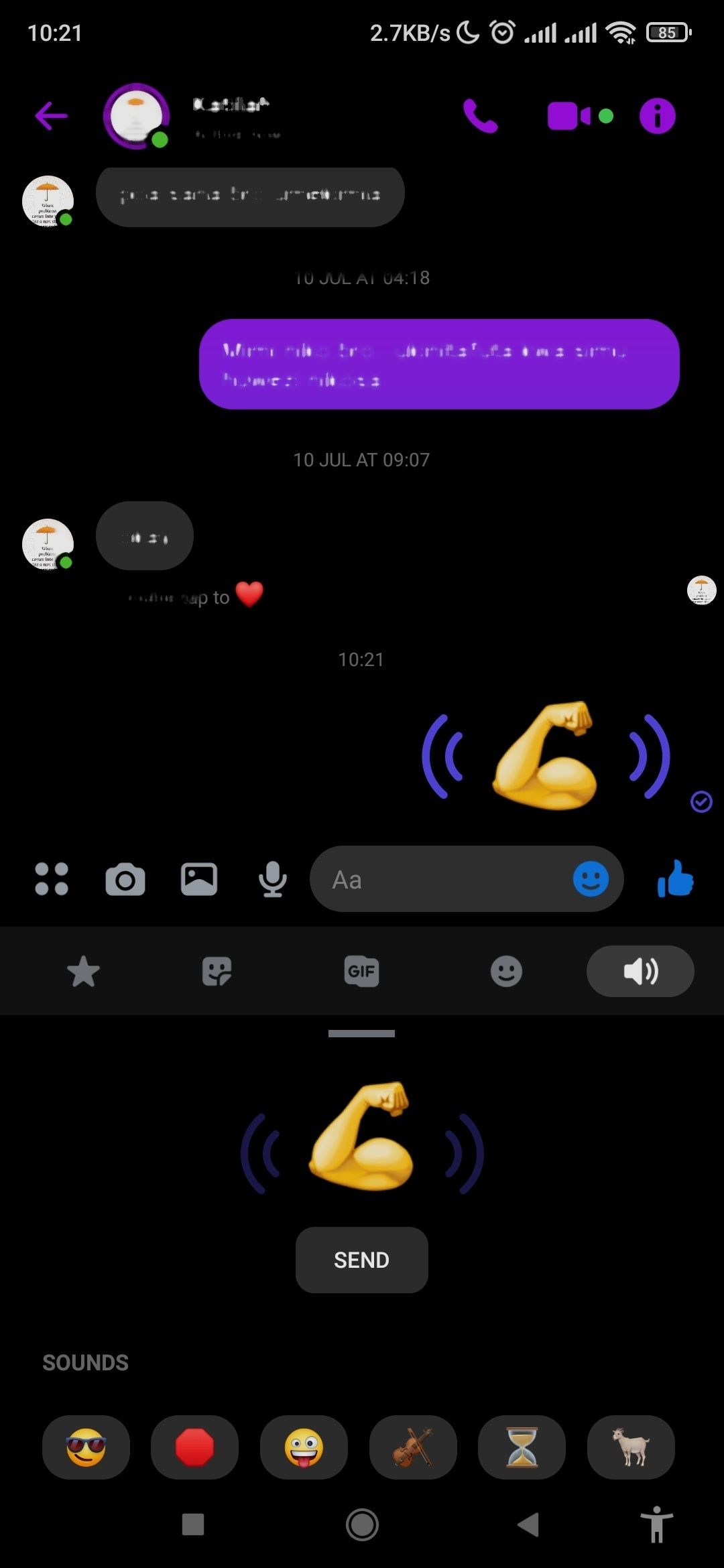 shared soundmoji facebook messenger