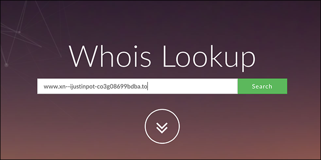 Скриншот проверки WHOIS