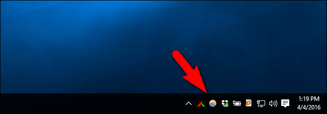 Контекстное меню f.lux в системном трее