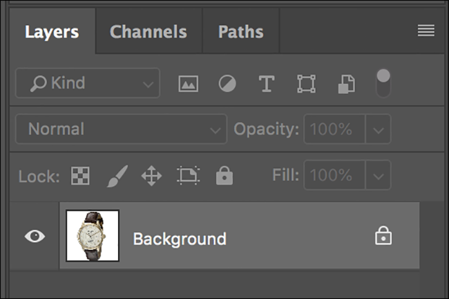 Разблокировка фонового слоя