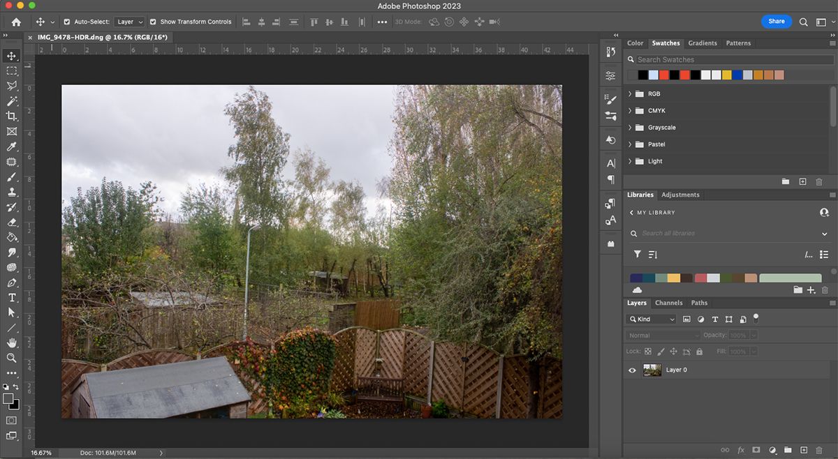 HDR landscape in Photoshop
