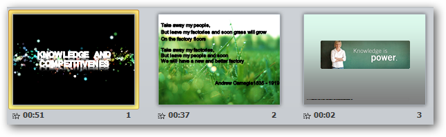 Панель тайминга слайдов в PowerPoint