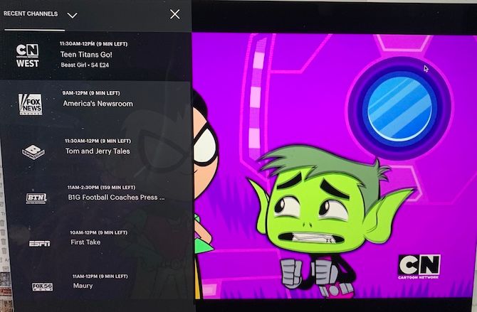 Hulu recent channels
