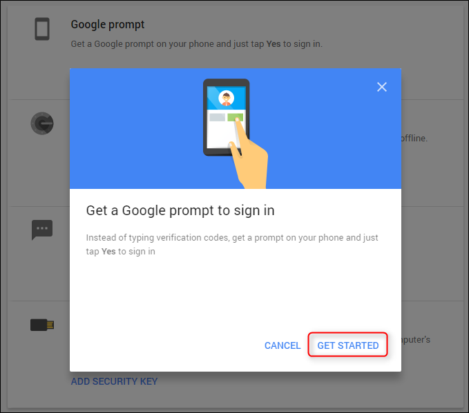 Всплывающее окно: объяснение Google Prompt — нажмите «Да» для входа