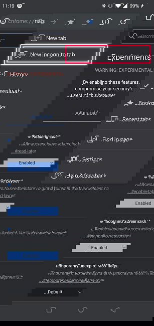Новая вкладка Инкогнито в Chrome