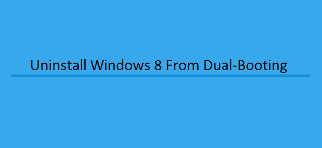 Удаление Windows 8 из двойной загрузки