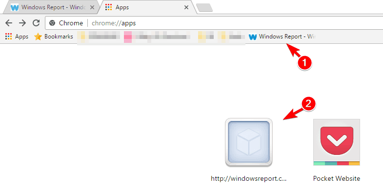 chrome://apps с добавленной иконкой приложения