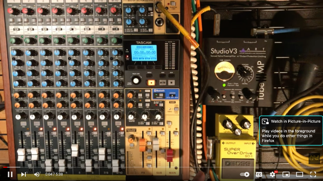 Первое использование PiP в Firefox