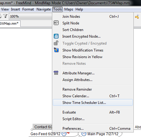Список планировщика времени — обзор всех назначенных напоминаний