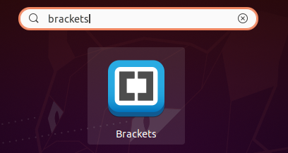 Иконка приложения Brackets в меню