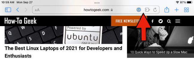Экран расширений Safari на iPadOS 15