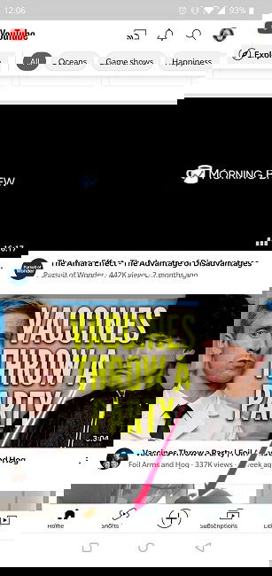 Кнопка плюс в приложении YouTube для создания Short