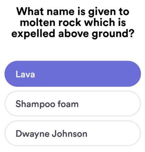 An easy HQ Trivia question